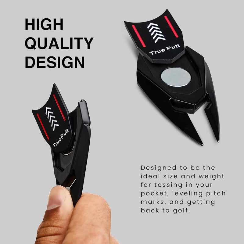Ghost Golf Divot Tool - 5-in-1 Divot Repair Tool & Ball Marker Alignment Aid - Fix Pitch Marks on The Green - Club Rest & Groove Cleaner - Golf Equipment for Men & Women - Image 5